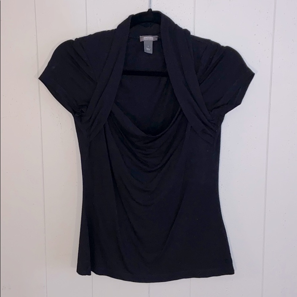 Black scoop neck Kenneth Cole top